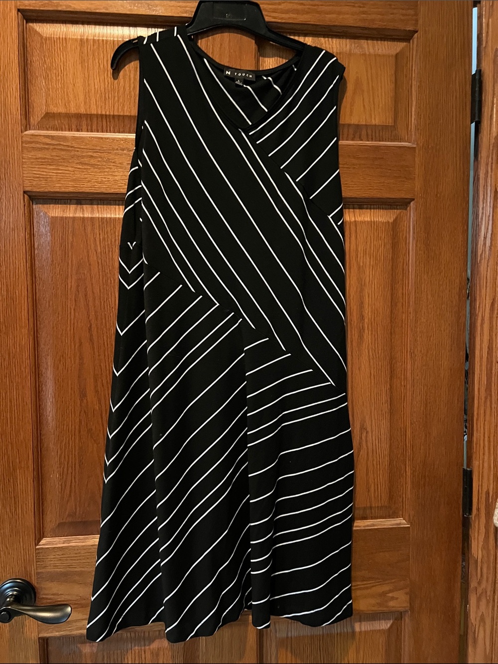 Black and White Striped Women's Dress